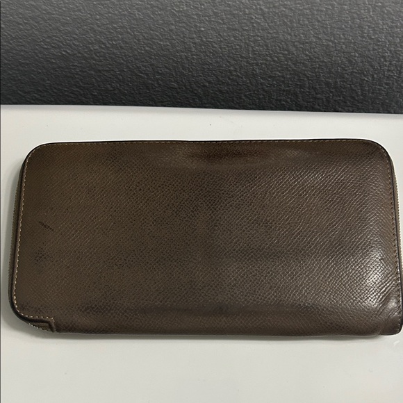 Hermes Handbags - Hermes Brown Leather Zip Around Wallet France